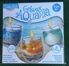 Candles Gelwax Aquaria Candle Making Kit New Sealed All, Makes 3 Glass Candles 