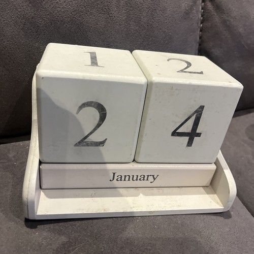 Wooden block calendar - wooden, as