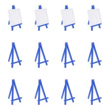 Mini Plastic Display Easels, 6.3"x3.4"Painting Easels(Pack of 12, Blue)
