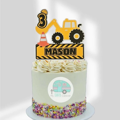 Digger construction cake - digger,