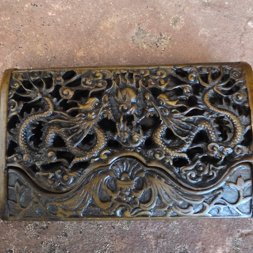 Antique chinese pierced brass - chinese,