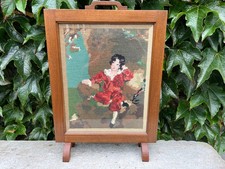 Vintage Mahogany framed Tapestry Fire  Screen, 58 cm high x 41 cm wide.