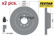 X2 PCS REAR BRAKE DISC SET LEFT & RIGHT 92151403 TEXTAR I