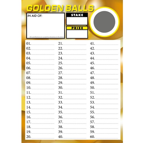 Golden balls fundraising - golden,