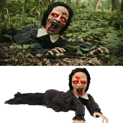 Crawling zombie man - crawling,