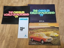 CHRYSLER & SIMCA 1977 UK RANGE