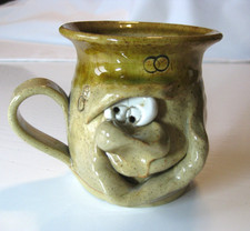 Vintage Genuine Pretty Ugly Pottery Mug - Made In Wales