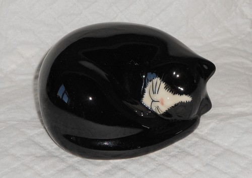 Quail pottery cat figurine - quail,