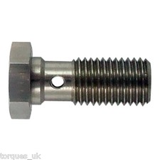 M12 x 1.5 Metric Stainless Steel Banjo Bolt 24 mm Long