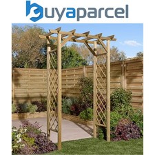 Rowlinson Wooden Garden Cherington Square Top Arch Pergola Plant Support