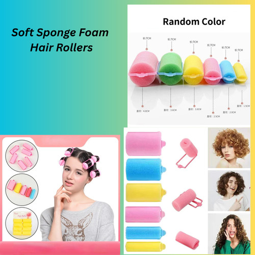 Foam hair rollers - foam, soft
