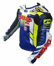 SUZUKI Motorbike Mens Leather Jacket Biker Motorcycle Racing Leather Jackets