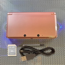 Nintendo 3DS Misty Pink Portable System Global Game Support 32GB SD Stylus