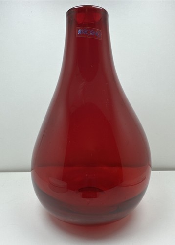 Glass red krosno bulb - red, vase