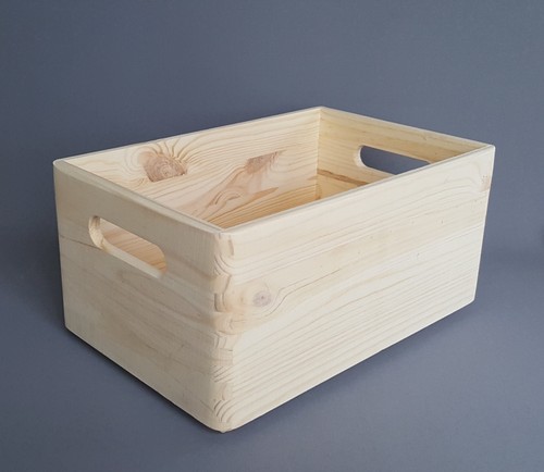 Wooden box decoupage plain - wooden,