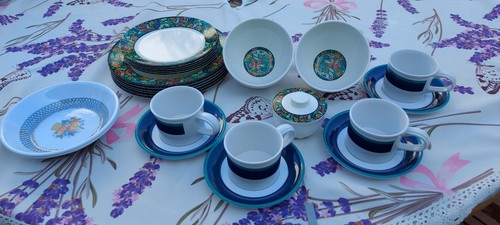 Mixed melamine dinner set - mixed,