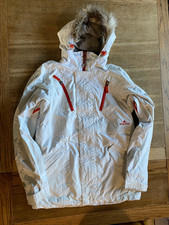 Burton Snowboard Jacket - Women’s Ladies Medium White Fur trim ski winter