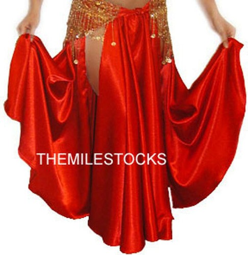 Tms red satin slit full - red,