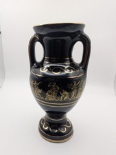 Greek Urn Style Vase. black