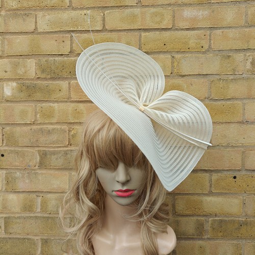 Ivory cream fascinator - ivory,
