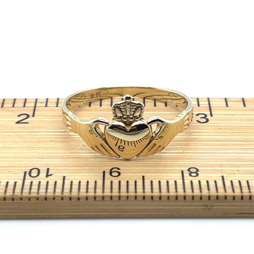 Irish claddagh ring 9ct yellow - claddagh,