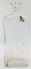 Vintage Boots The Chemist Clear Glass Drug Store Medicine Bottle 7" Tall  TF