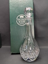 Vintage Thomas Webb Hand Cut Lead Crystal Decanter in Original Box 