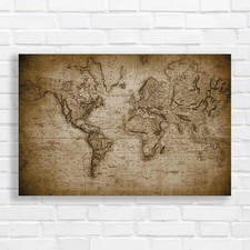 Vintage Map Of The World 1814