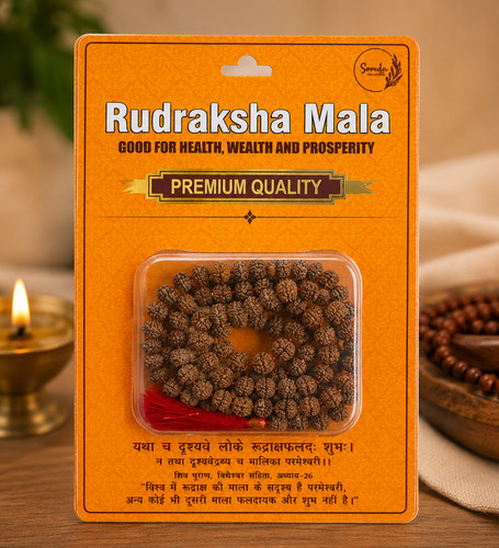Natural rudraksha mala - rudraksha, prayer
