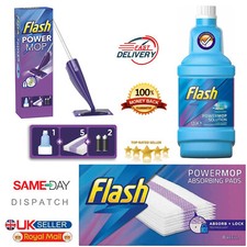 Flash Power Mop Starter Kit Dual Spray Mop for Any Type of Floor or Refill Pads