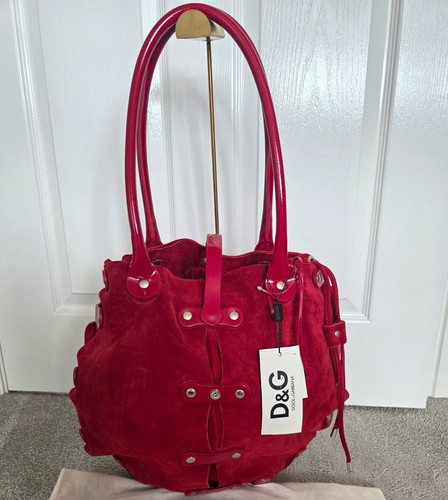 Dolce gabbana red suede - d&g,