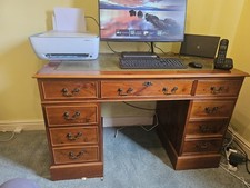 Vintage Style Pedestal Desk