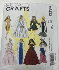 McCall's Crafts sewing pattern 6232 Fahion Doll Clothes Wardrobe for 11 1/2”Doll