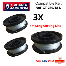 Spear & Jackson  NOF-GT-250/18-D Spool & Line Strimmer Trimmer FAST POST x 3
