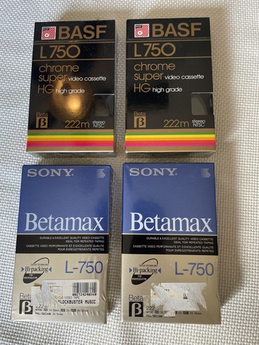 Betamax l750 222m sealed lot - l750,