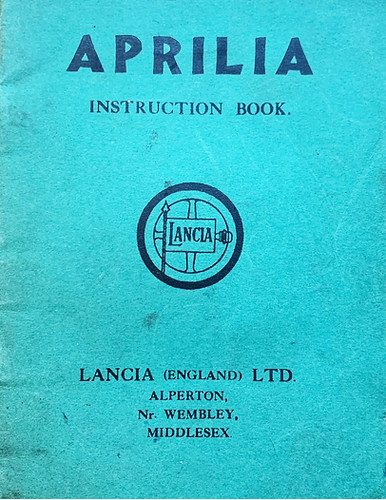Lancia aprilia instruction - aprilia,