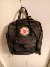 FJALLRAVEN KANKEN Embroidered Floral  Black  Backpack Sweden