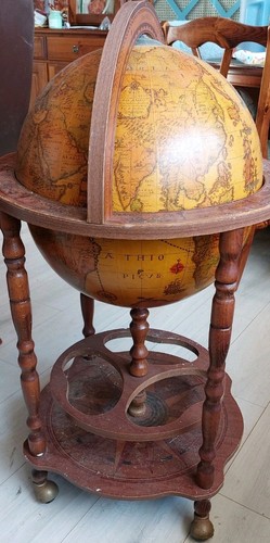 Vintage wine bar antique - wine, globe