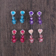  4 Pairs Child Clip on Earrings Dress up Jewelry Children's Clip-on Baby
