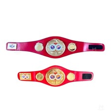 IBF Boxing Replica Championship Belt Adult & Mini Size in Leather 3D Metal Plate