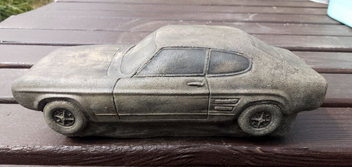 Ford capri concrete garden - concrete,
