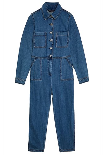 Denim long sleeve boiler - denim,