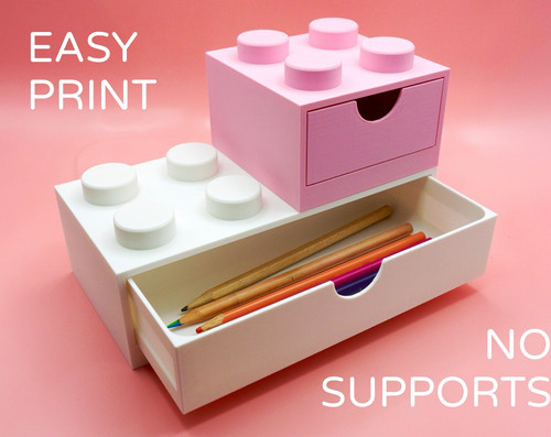 Lego brick style - brick-style, 2-drawer
