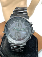 Citizen Men's Watch CA0295-58E Nighthawk Eco Drive Chronograph Black Dial Steel