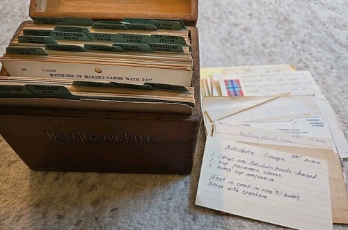 Antique bell recipe file - bell,