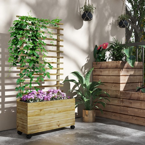 Garden wooden planter box - box, with
