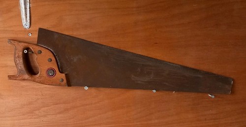 Vintage large saw wood - vintage,
