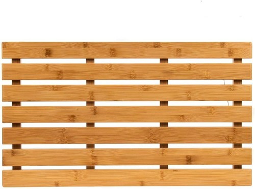 Bamboo wooden bath mat - wooden,