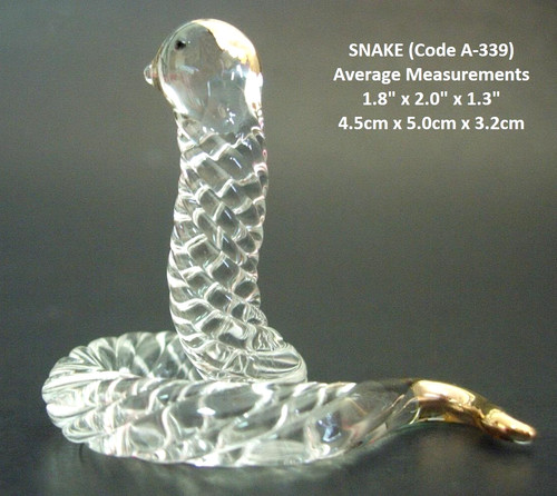 Crystal glass snake - crystal, cobra