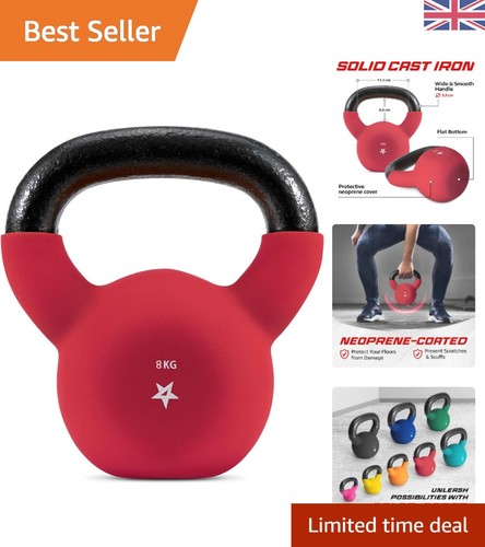 Solid cast iron kettlebell 8kg - solid,
